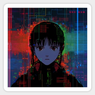 Enter the Digital Realm: Cyberpunk Aesthetics, Mind-Bending Anime, and Futuristic Manga Art Sticker